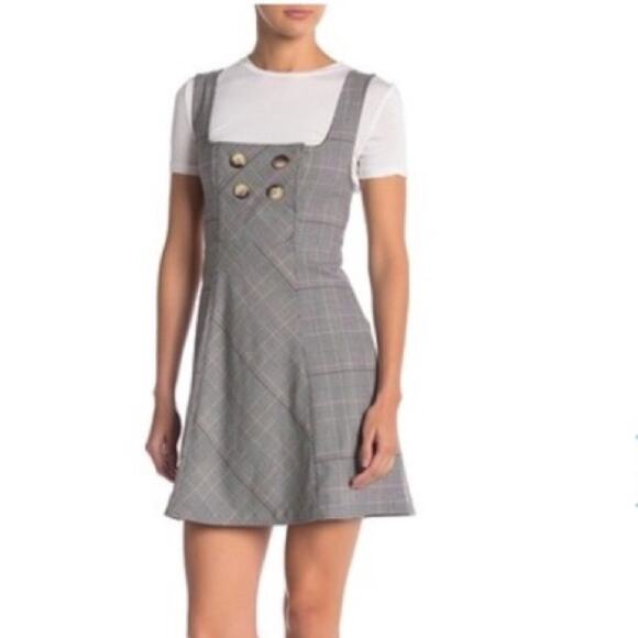 Free People Gray Plaid Mini Dress - Picture 7 of 13